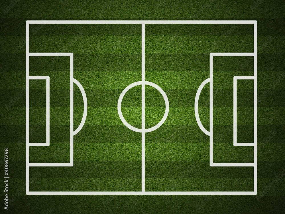 Soccer planning board with grass vignette except lines