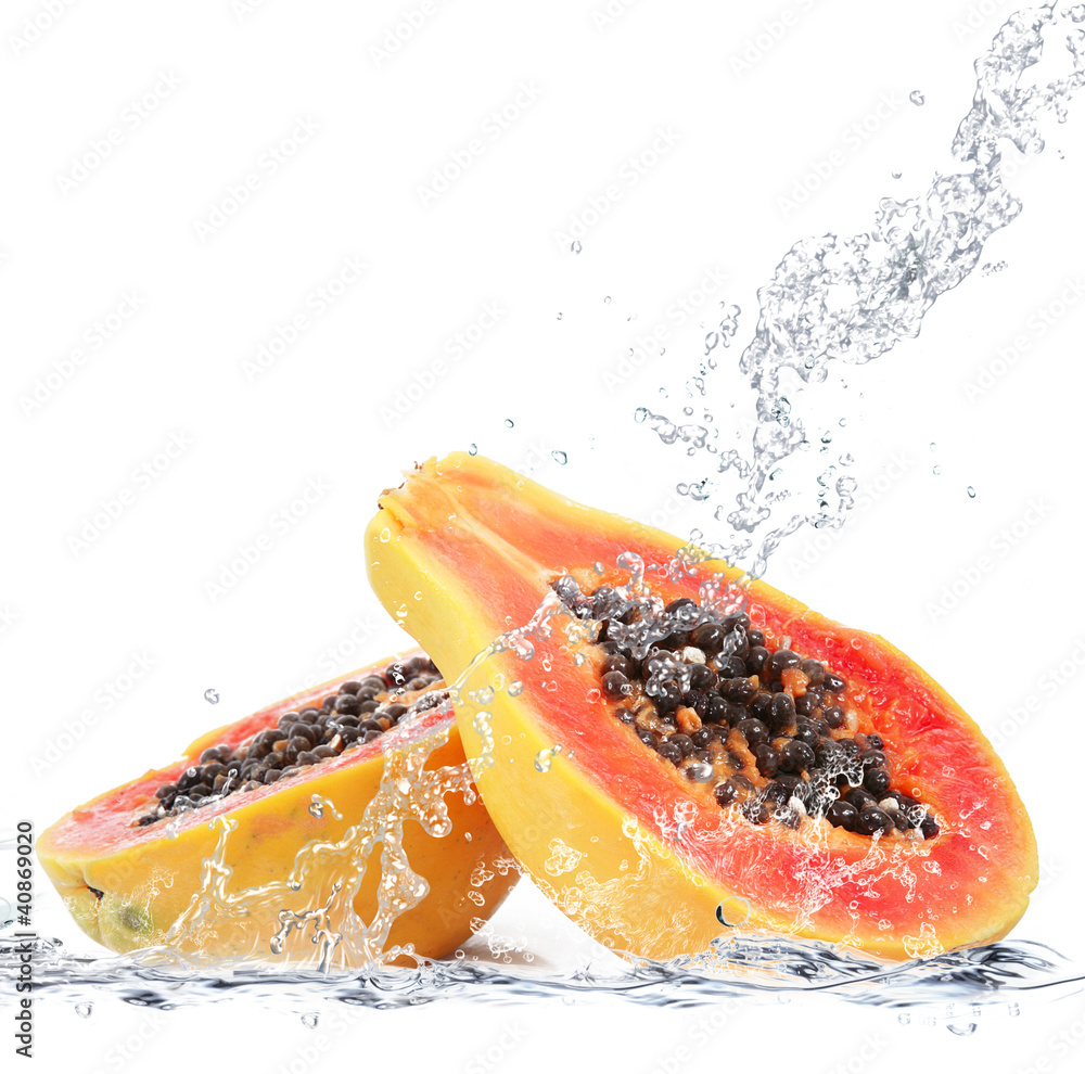 papaya splash Stock Photo Adobe Stock