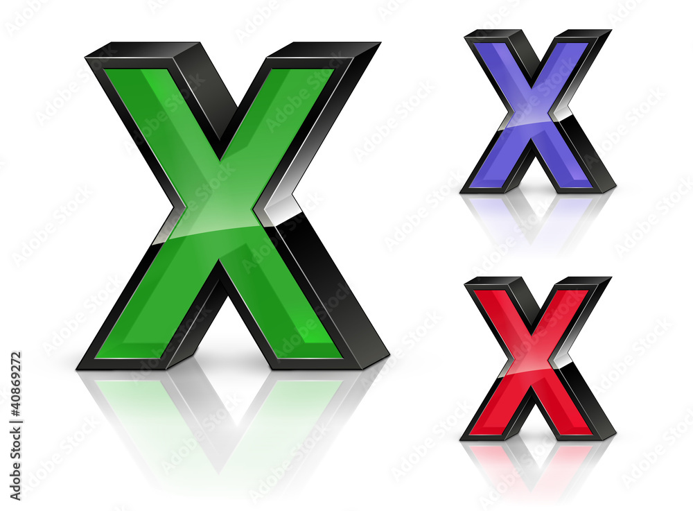 X - 3D Letters