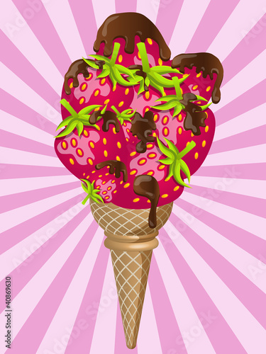 Glace fraise