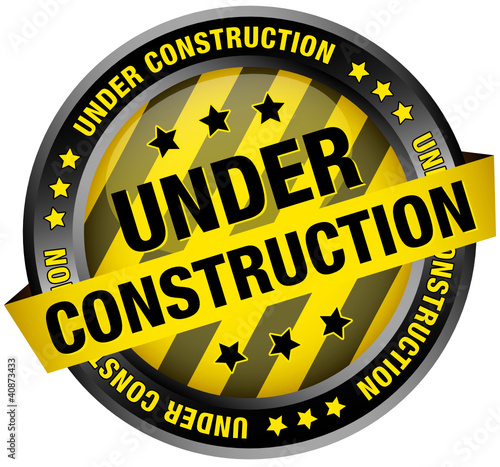 Button Banner "Under Construction" Black/Yellow