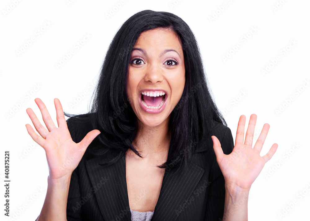 Happy business woman. Happy business woman.