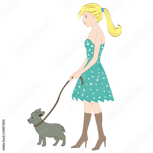 Mädchen mit Hund