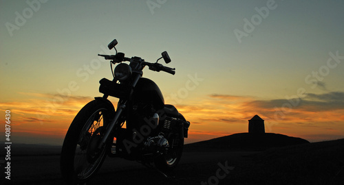 Fotografie motorbike sunset