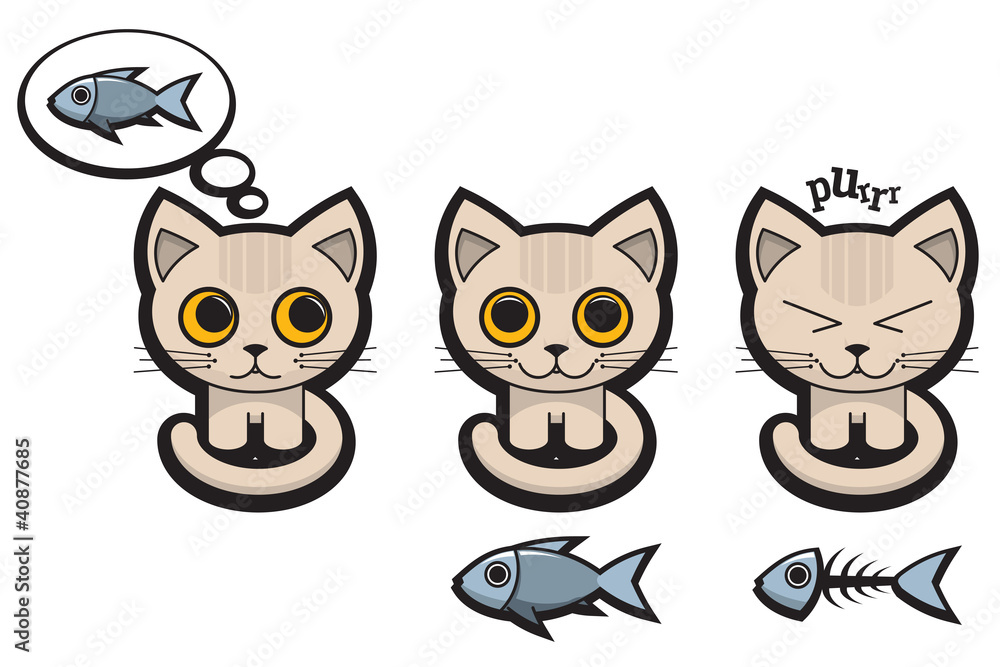 Fototapeta premium Cat's Emotions