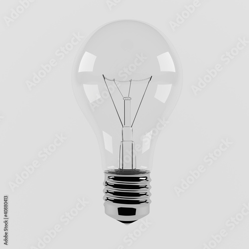 switched-off bulb on a white background