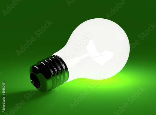 bulb on a green background