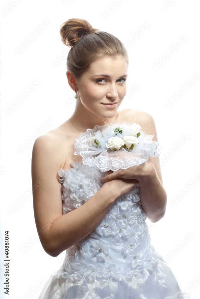 Beautiful bride in wedding dress Beautiful bride in wedding dress