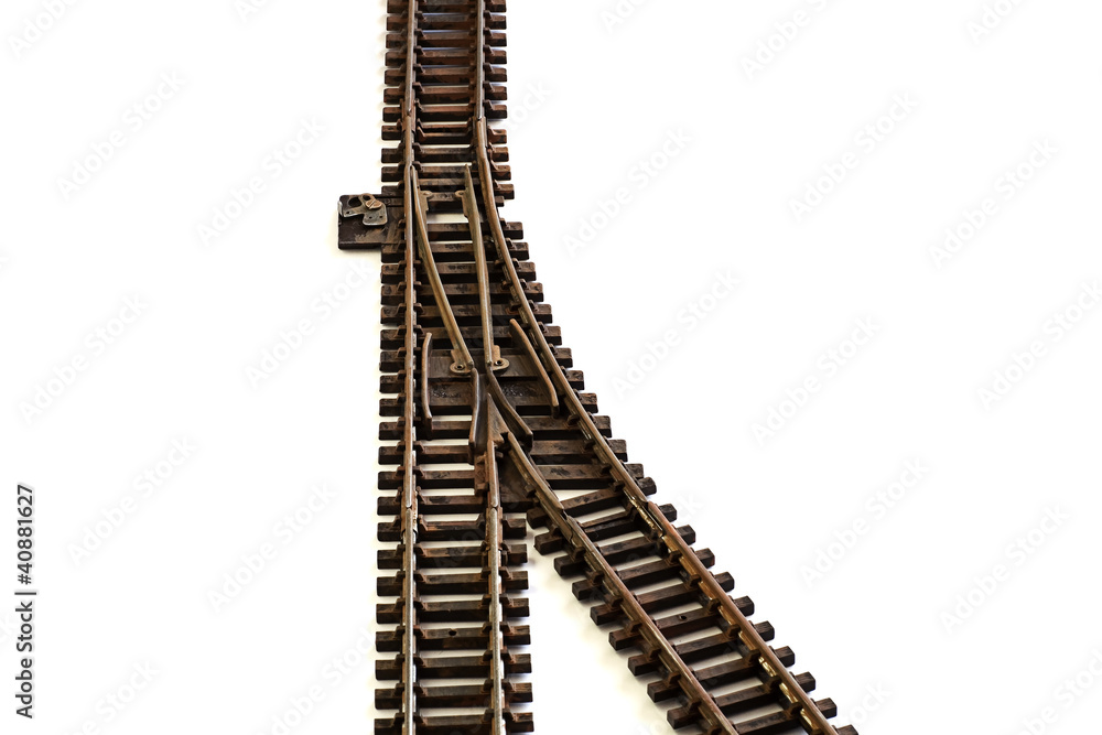 Old tracks with point