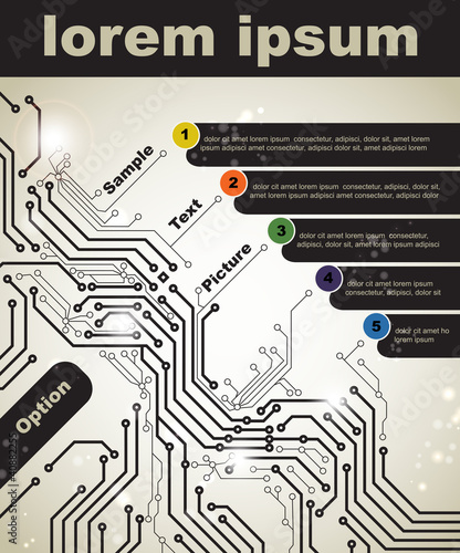 Abstract poster of modern digital technologies