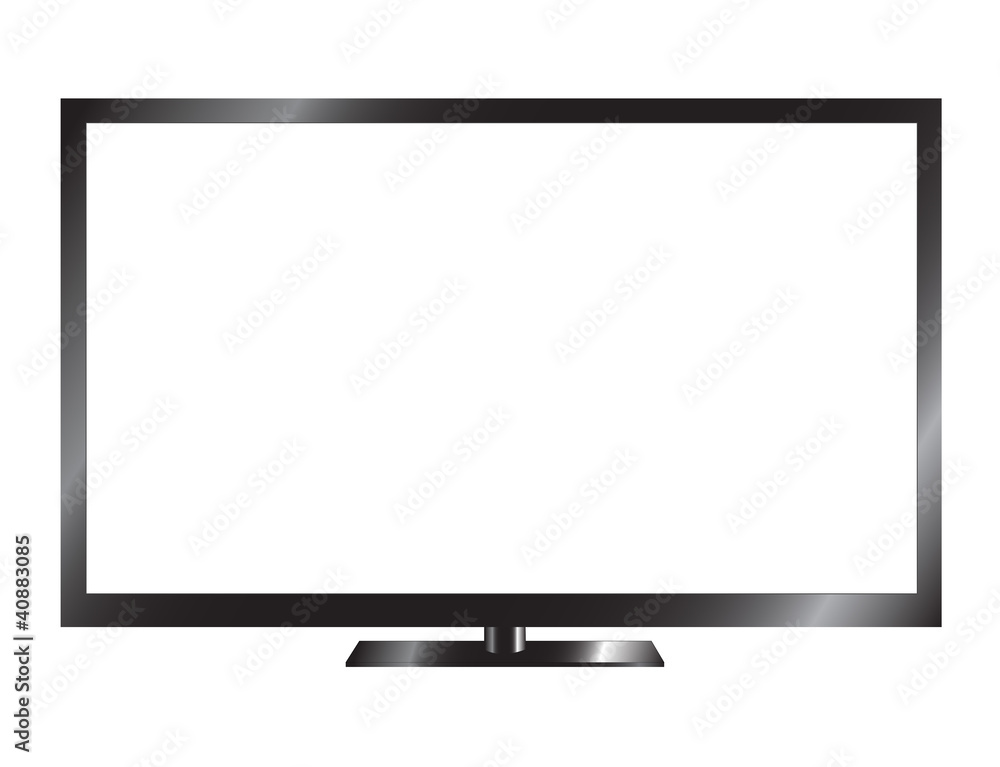 Silver led or lcd tv isolated Silver led or lcd tv isolated