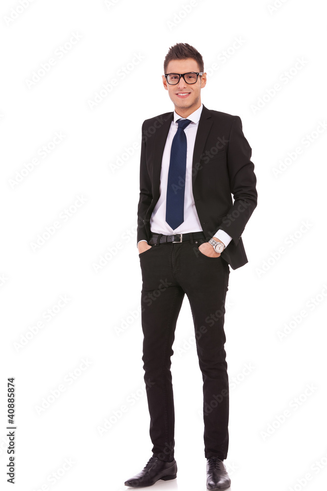 Smiling relaxed business man Smiling relaxed business man