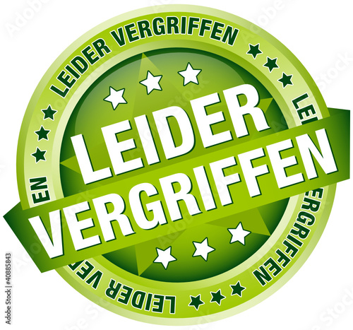 Button Banner "Leider vergriffen" grün