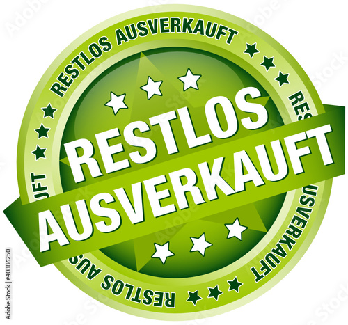 Button Banner "Restlos ausverkauft" grün
