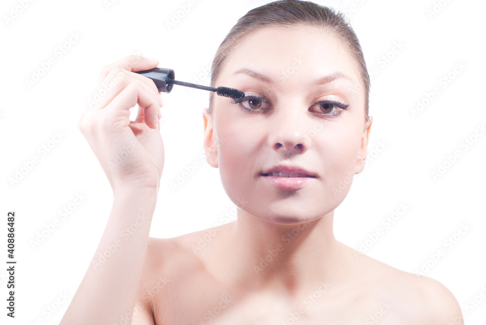Beauty shot of woman with mascara Beauty shot of woman with mascara