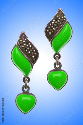 Jewellery concept with nice earrings