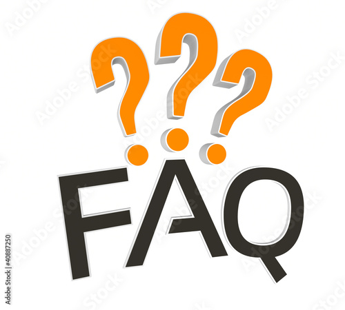 Frequently Asked Question 3D rendered concept