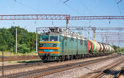 Freight train with liquid cargo in Ukraine © Leonid Andronov