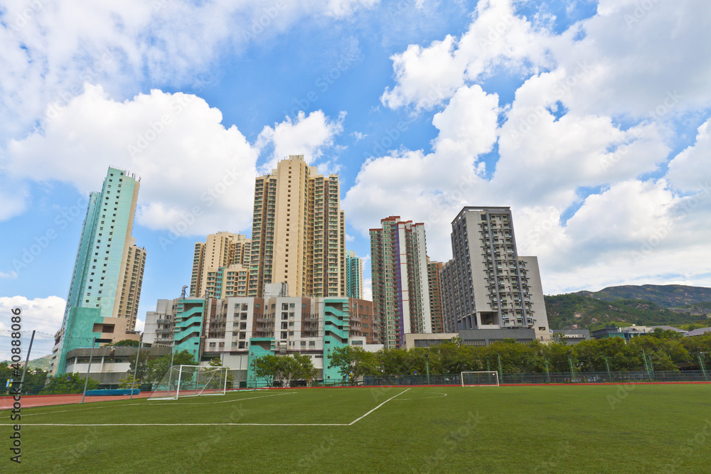 Hong Kong apartment blocks at downtown Hong Kong apartment blocks at downtown