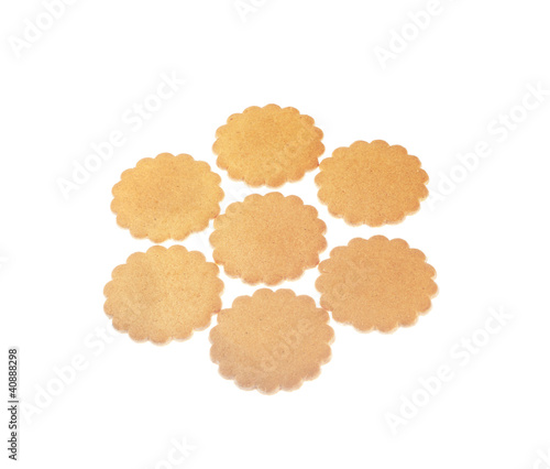 Ginger cookies isolated on white