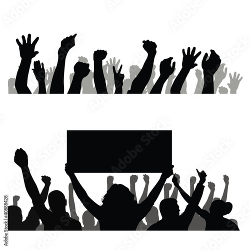 Big crowd protest