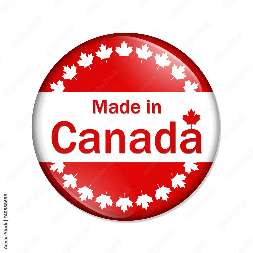 Made in Canada button Made in Canada button