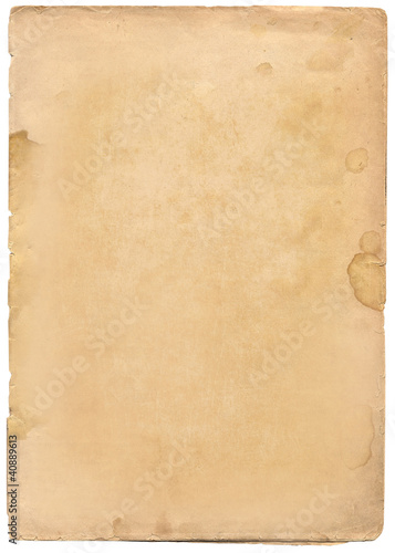 Paper sheet on white background