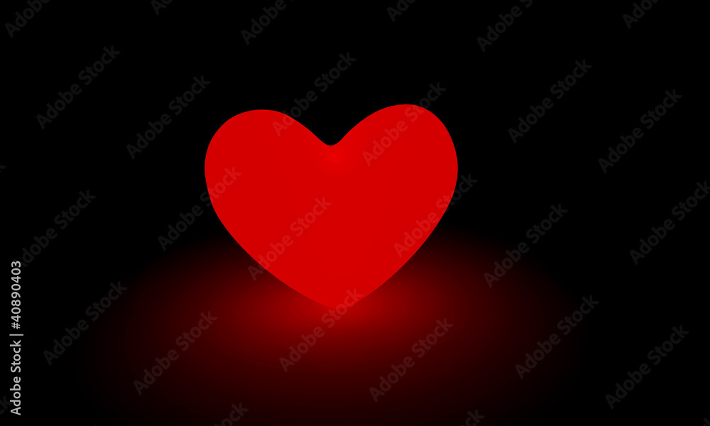 Neon glowing red heart Neon glowing red heart