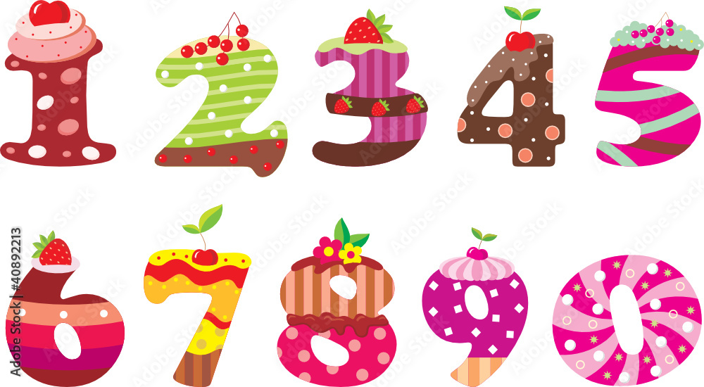 Fototapeta premium Sweet numbers