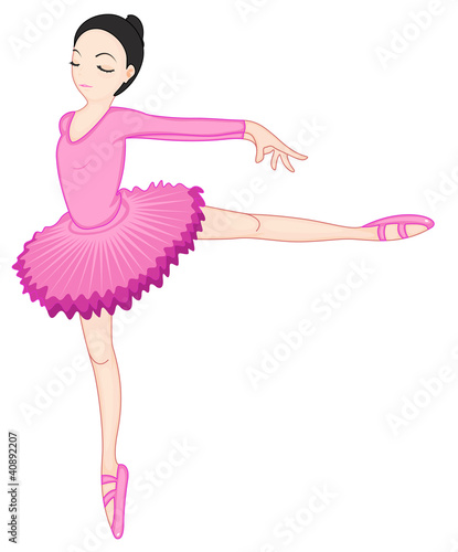 Ballerina pose on white