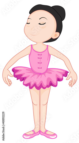Ballerina pose on white