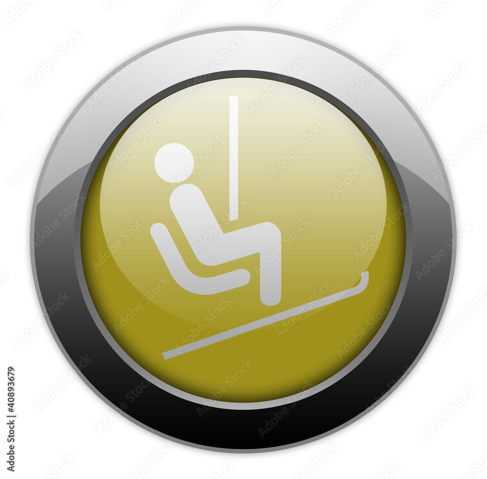 Yellow Metallic Orb Button Yellow Metallic Orb Button