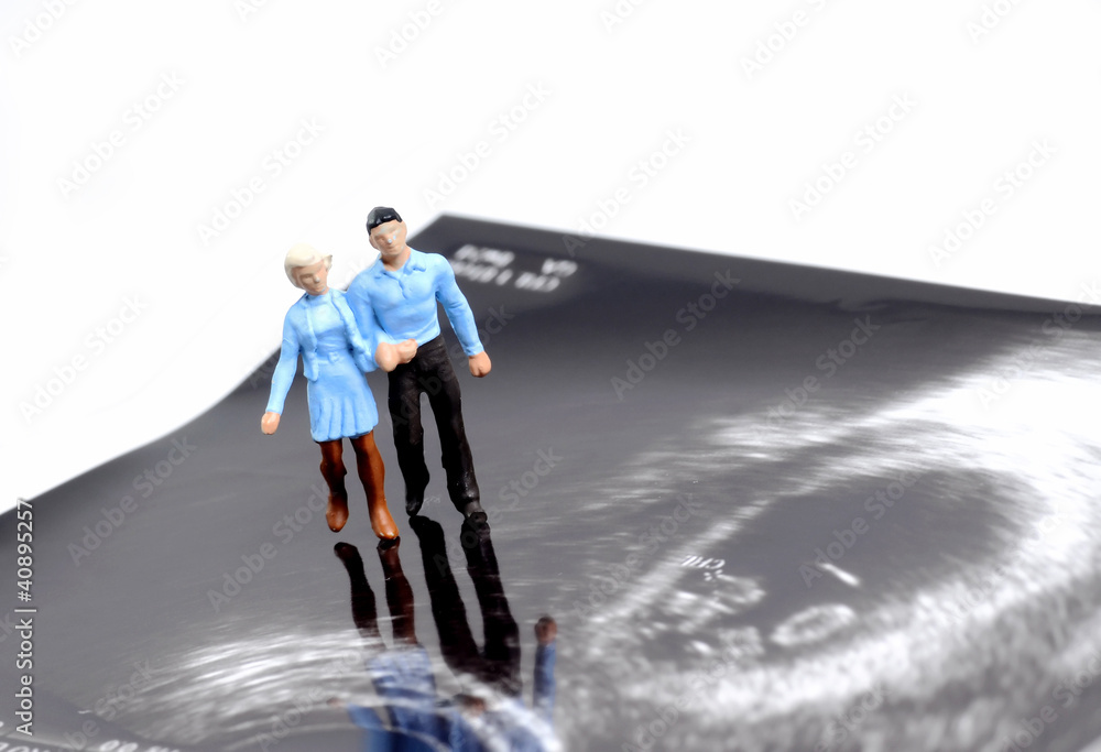 tiny figures walking on early pregnancy ultrasound image tiny figures walking on early pregnancy ultrasound image