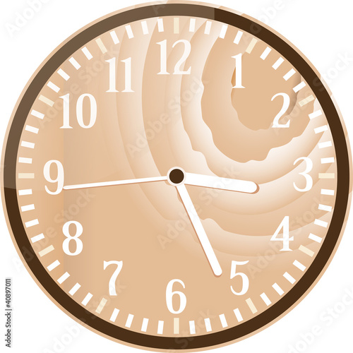 Wall retro wood clock