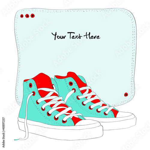 Hand drawn sneakers