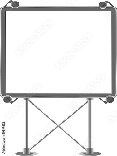 Grand outdoor billboard over white