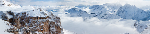Winter mountains panorama photo
