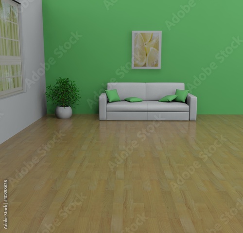 Tablou pe pânză 3D Sofà rendering