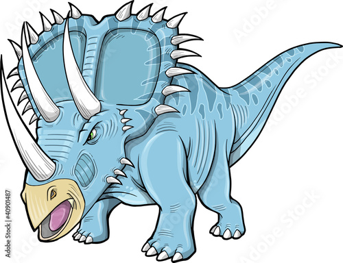 Triceratops Dinosaur Vector Illustration