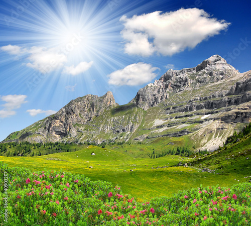 Fotografie view of the mountain Brenta-Dolomites Italy