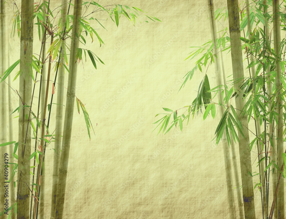 Obraz premium Grunge Stained Bamboo Paper Background