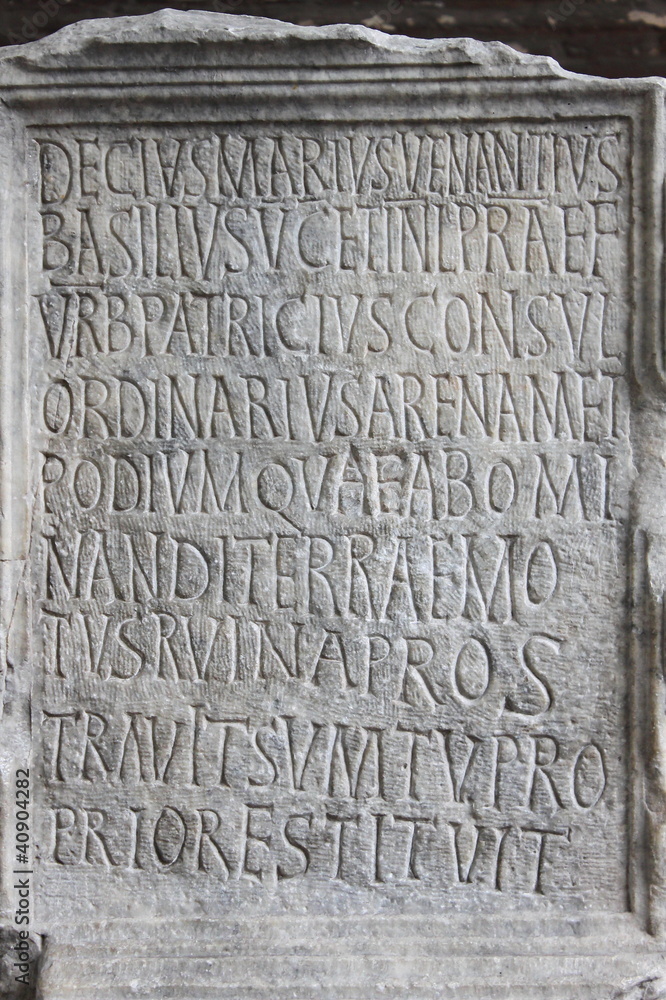 Ancient latin inscription