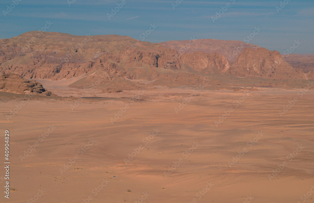 Type on desert and mountains,Egypt
