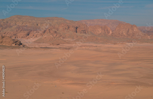 Type on desert and mountains Egypt