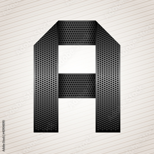 Letter metal ribbon - A