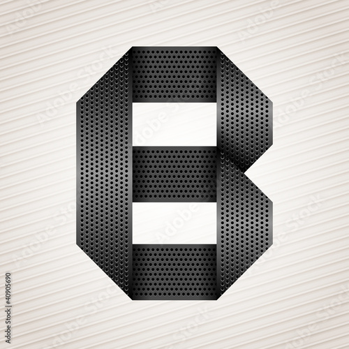 Letter metal ribbon - B