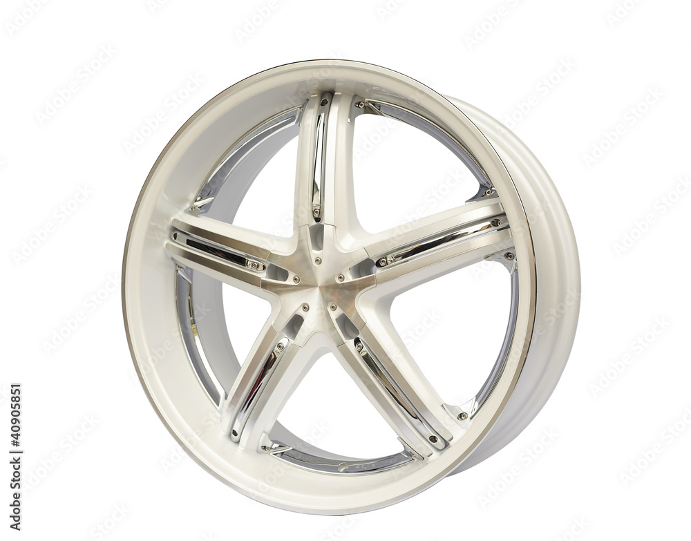Obraz premium White and chrome wheel