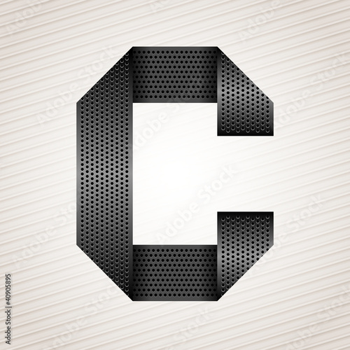 Letter metal ribbon - C