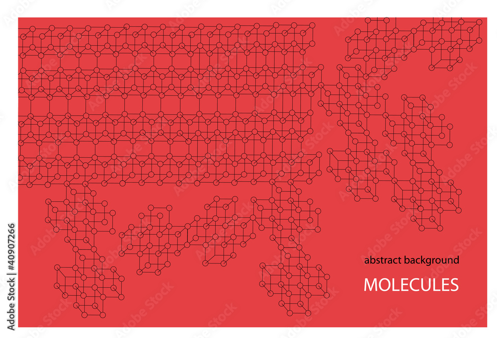 vector scientific background with molecule structure Stock Vector ...
