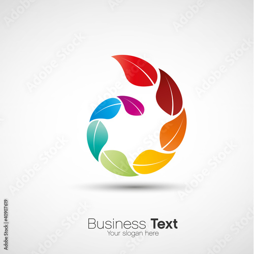 logo spiral feuille